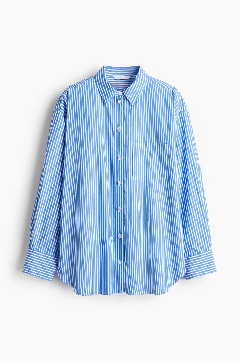 H&M Oversized cotton poplin shirt