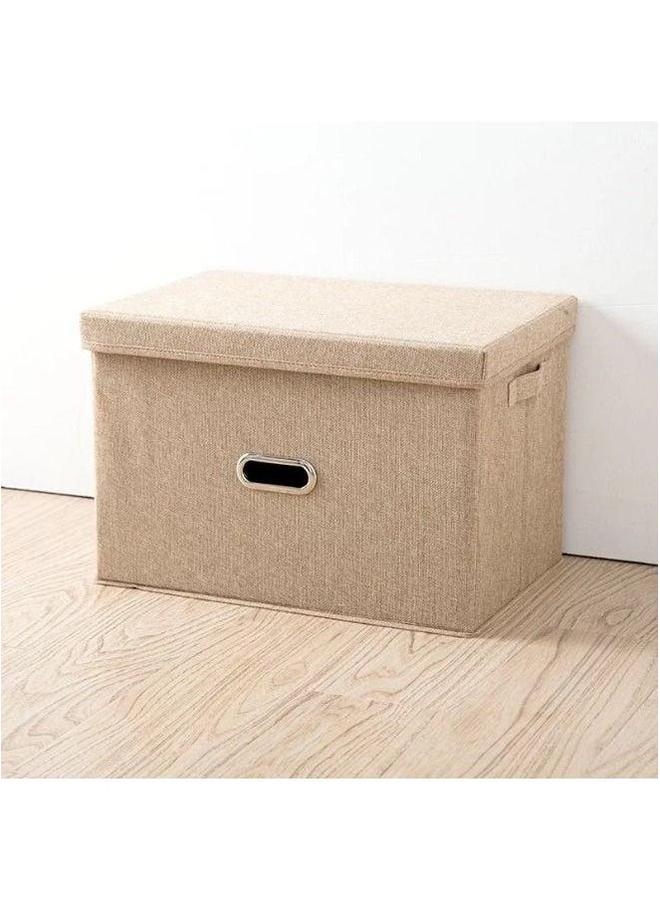 HOMESTAR Large Size Cube Boxes With Handles To Store And Organize Clothes Games Books Toys Washable Foldable Removable Lid For Home Office - Image 4