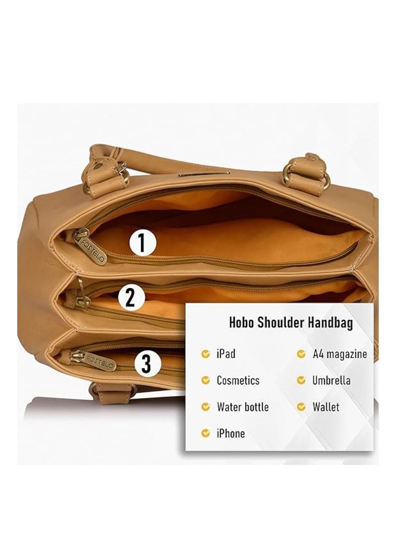 Fostelo Women's Westside Handbag (Beige) (FSB-413)  - Image 5
