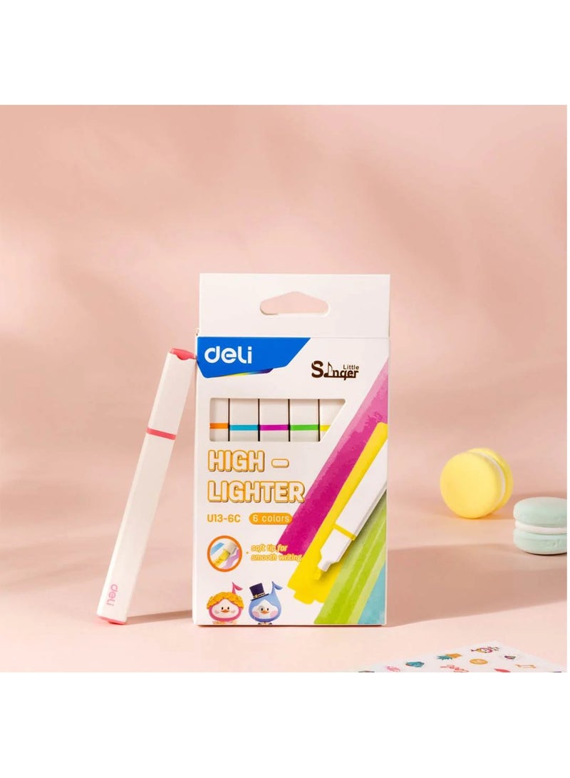Deli 6-Piece Little Singer Highlighter Set Multicolour  - Image 3