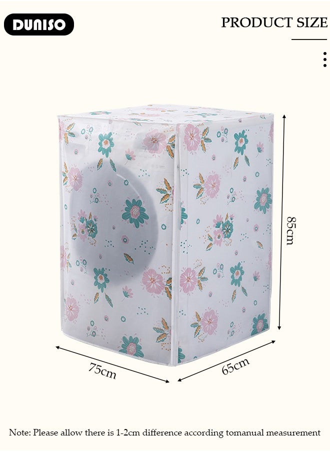 DUNISO All Inclusive Washer Cover, PVEA Waterproof Dustproof Durable Tumble Washing Machine Cover, Washer Protection Case with Smooth Zipper for Laundry Kitchen Home  - Image 4