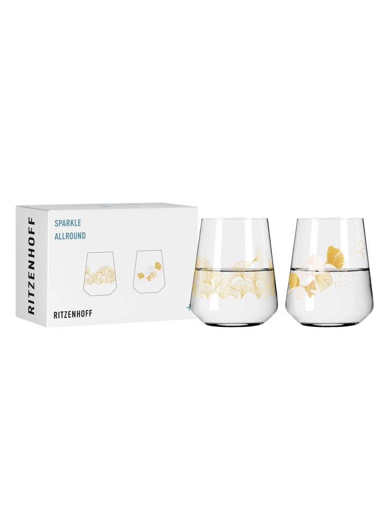 RITZENHOFF  Drinking Glasses Set of 2 (510 ml) – Water Glass, Juice Glass & Cocktail Glasses | Design by Ana Vasconcelos | Made in Germany - Image 1