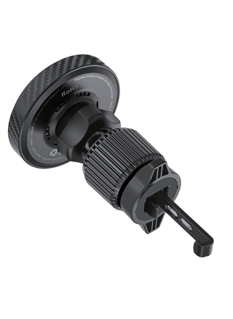 JAJEEK ACEFAST D33 Qi2 Magnetic Wireless Car Charger – 15W Fast Charging, Air Vent Mount, Universal Compatibility, LED Indicator, One-Handed Operation - Image 3