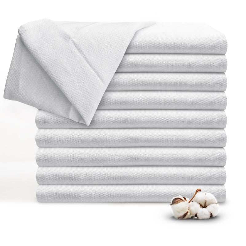 RUVANTI 10 Pack Birdseye Flat-Fold Cloth Diapers for Babies, 100% Cotton Extra Large Reusable Diapers, Baby Burp Cloths - Image 1