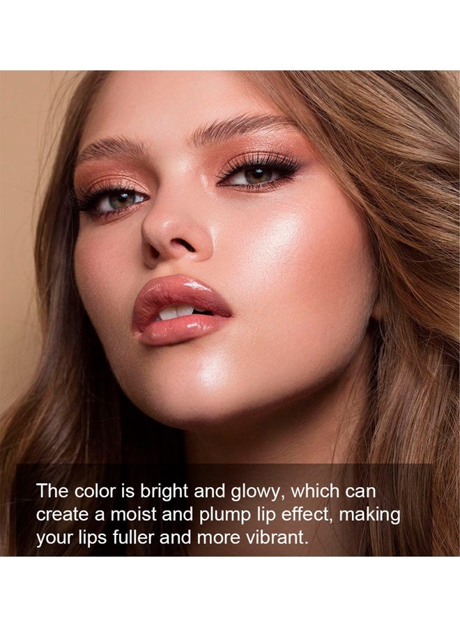 lakerain Lip Glowy Balm Shine Glossy Finish Lip Oil Moisturizing Lip Care Therapy Treatment Hydrating and Nourishing Repair Sleeping Lip Tint Oil Glossy Lip Plumper Gloss Lip Glow Plumping Oil #03 - Image 3