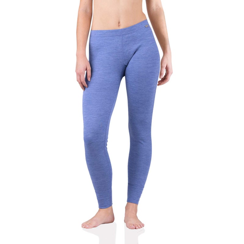 MERIWOOL Womens 100% Merino Wool Base Layer Thermal Pants Sky Blue Heather - Image 1
