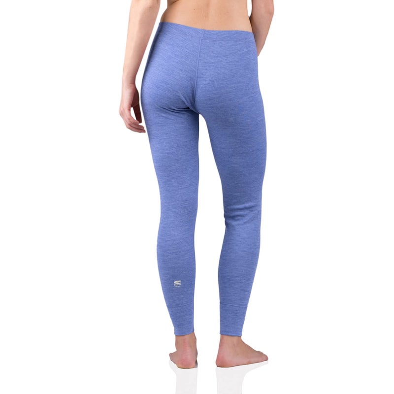 MERIWOOL Womens 100% Merino Wool Base Layer Thermal Pants Sky Blue Heather - Image 2