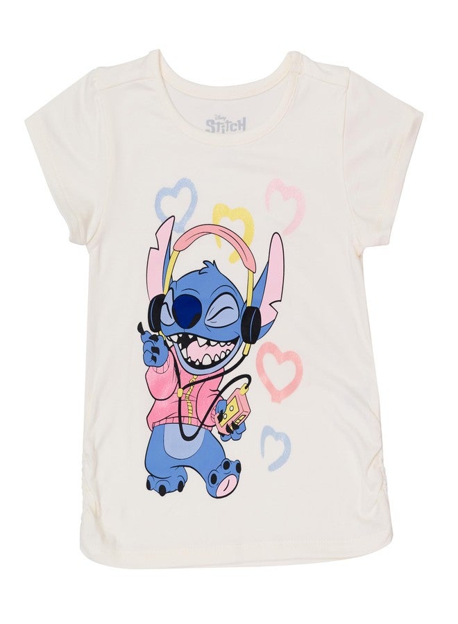 Disney Lilo & Stitch 2-Pack Short Sleeve T-Shirt, Girls Cute Outfits for Toddlers (Rose, 5T) - Image 4