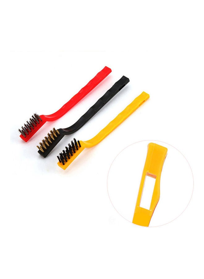 3-Piece Gas Stove Cooker Metal Wire Copper Fiber Brush Multicolour 17cm - Image 4