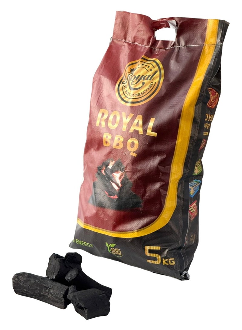 Royal BBQ Natural Grill Barbeque Charcoal 100% - 5 KG - Image 2