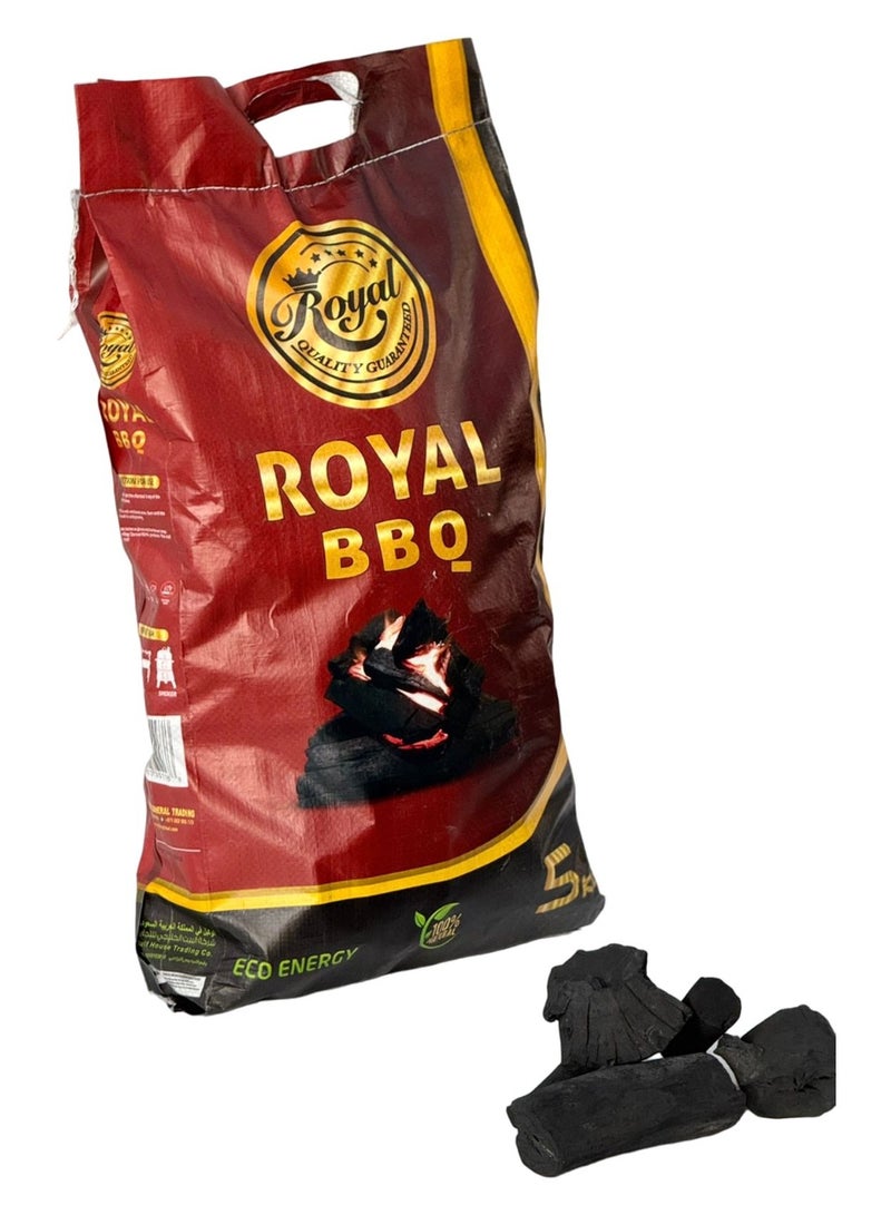 Royal BBQ Natural Grill Barbeque Charcoal 100% - 5 KG - Image 1