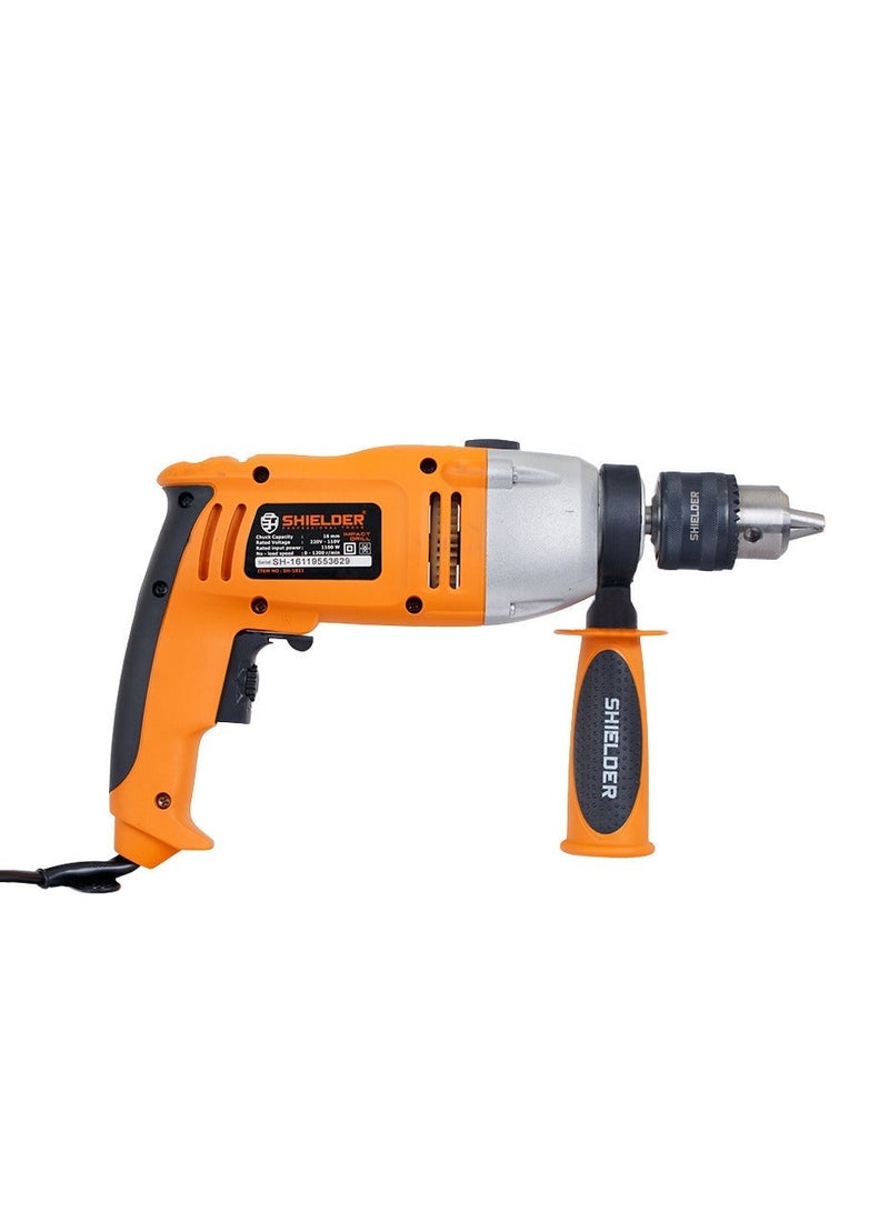 Shielder Impact Gear Drill Shielder SH-1611 16mm 1100W Electric Hammer Drill Dual Speed Metal Gearbox Keyed Chuck - Image 4