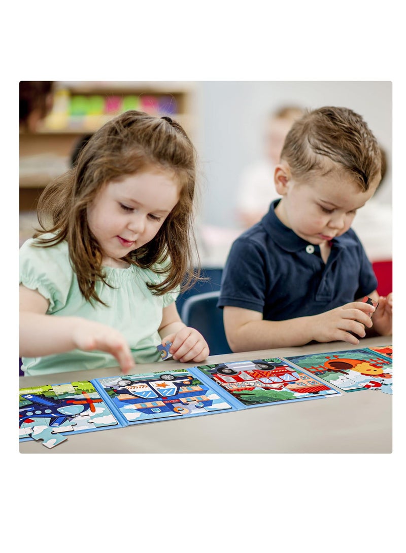 Magnetic Puzzles for Kids, Toddler Animals Car Activities Jigsaw Puzzle Book, Montessori Preschool Learning Toy, Travel Toys for Road Trip for Boys and Girls - Image 4