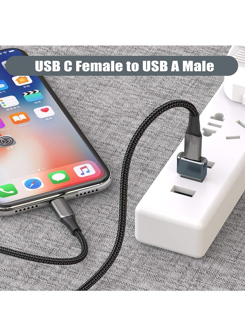 Theodor - 2 Piece USB Male to Type C Female Adapter, Type C to USB A Charger Cable Converter Fast Charging and Data Transfer - Image 1
