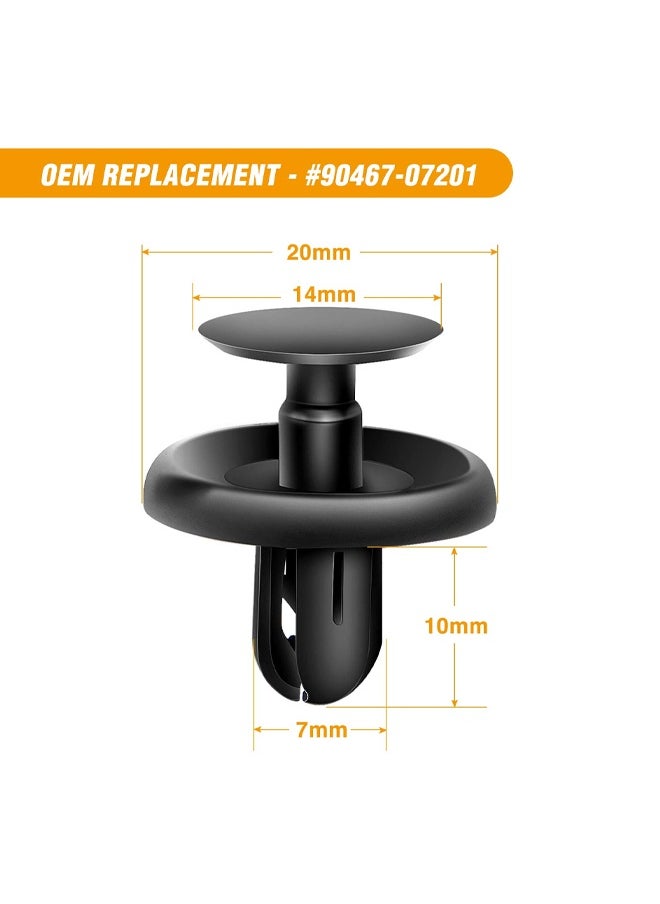 HY Engine Under Cover Push-Type Retainer Lexus & Toyota Clips 90467-07201 OEM Replacement Fasteners - 50 PCS  - Image 2