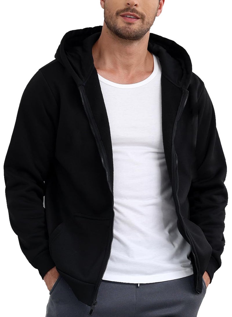 Zipper Hooded Sweatshirt Jacket - Image 4