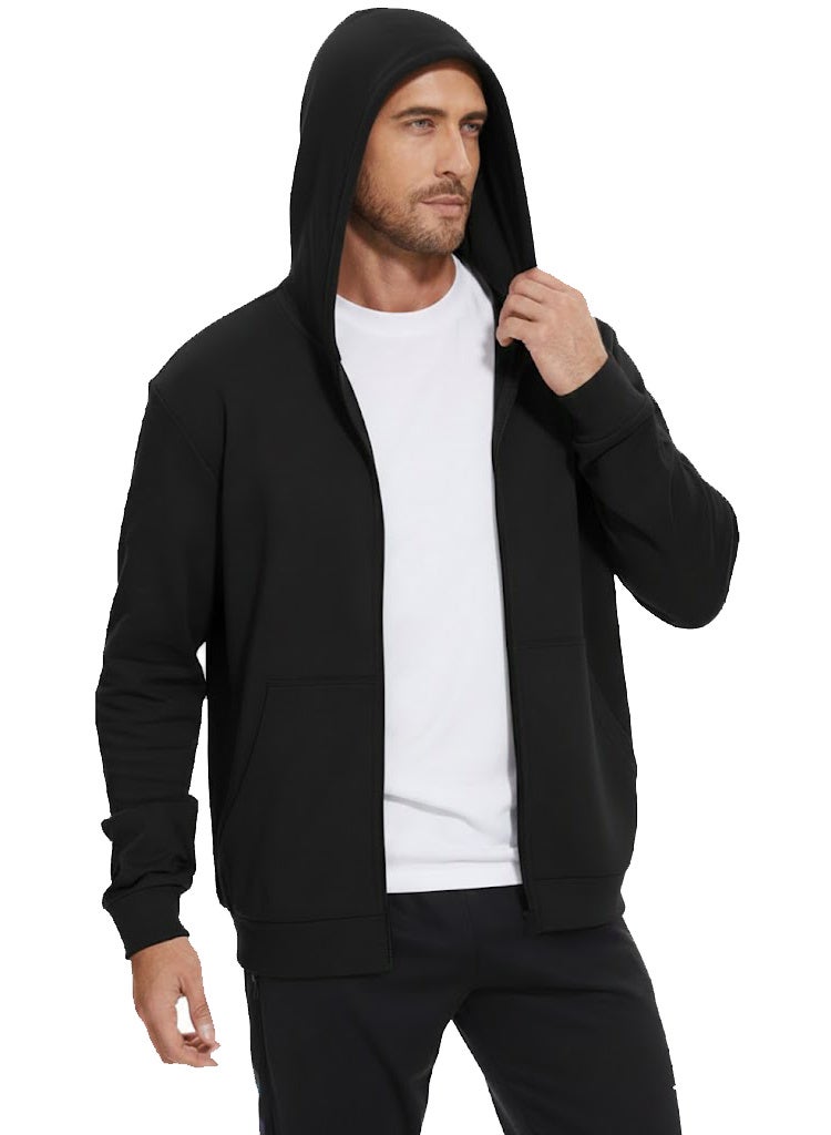 Zipper Hooded Sweatshirt Jacket - Image 3