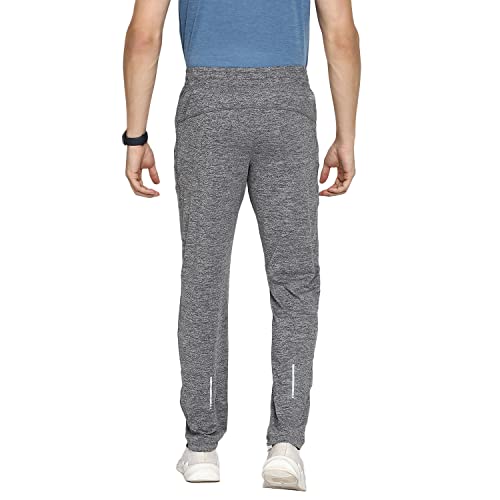 Van Heusen Performance Men Regular Fit Mid Rise Trackpants - Polyester Spandex - Swift Dry, High Stretch, Zipper Pocket_51045_Grey Melange_M - Image 3