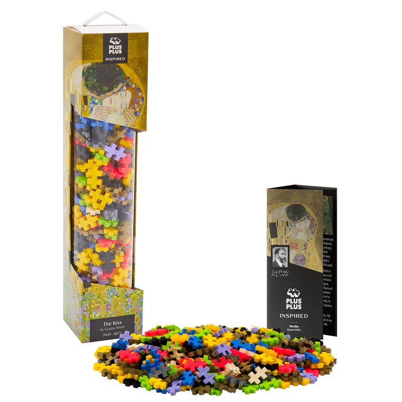 Plus-Plus PLUS PLUS Art History Building Set 3D Painting Kit Craft Supplies for Kids 350 Mini Interlocking Open Ended Pieces Klimt The Kiss - Image 2