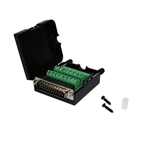Twinkle Bay TwinkleBay DB25 Connector to Wiring Terminal Db25 Breakout Board Solder-Free (Male Adapter with Case) - Image 1