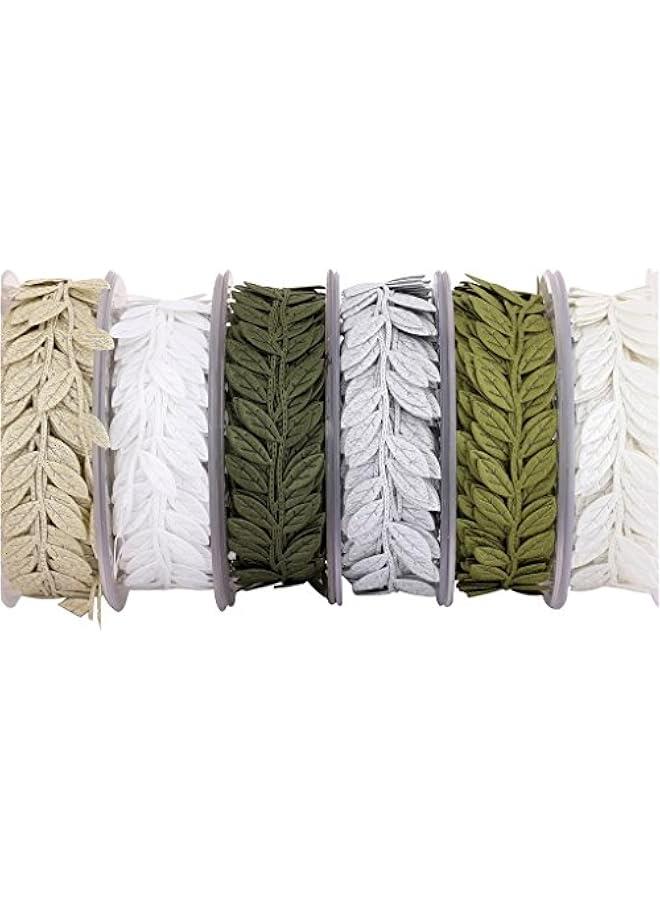 Generic Lace Leaves Vine Garlands Ribbon Wedding Dress Bag DIY, Beige  - Image 4