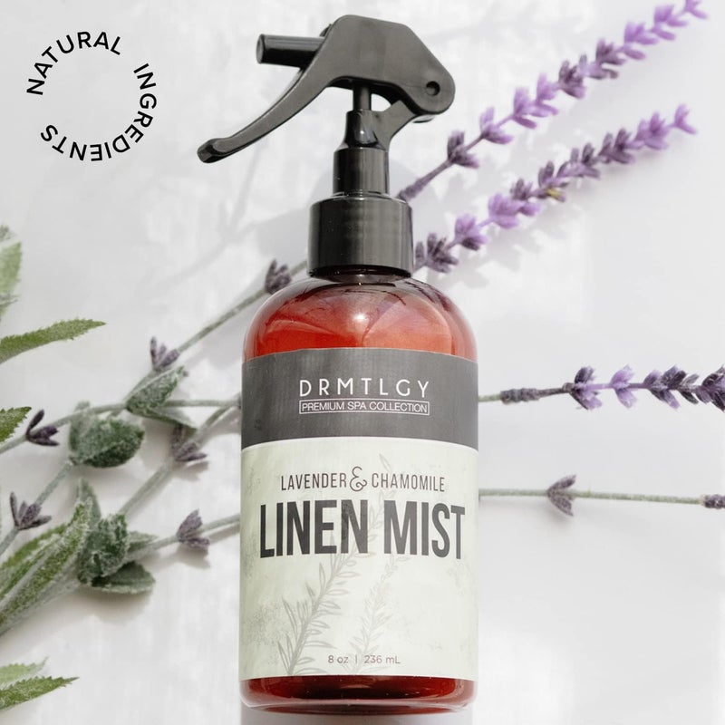 DRMTLGY Natural Lavender Linen and Room Spray - Pure Lavender Essential Oil and Chamomile Pillow Mist - Aromatherapy Fabric Spray - Image 4