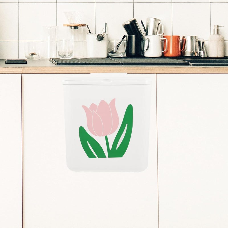 ABOOFAN Kitchen Hanging Compost Bin Lid, Large Door Mount Trash Can for Cabinet, Wall-Mounted Kitchen Waste Holder and Bathroom Hanging Garbage Basket - Image 4