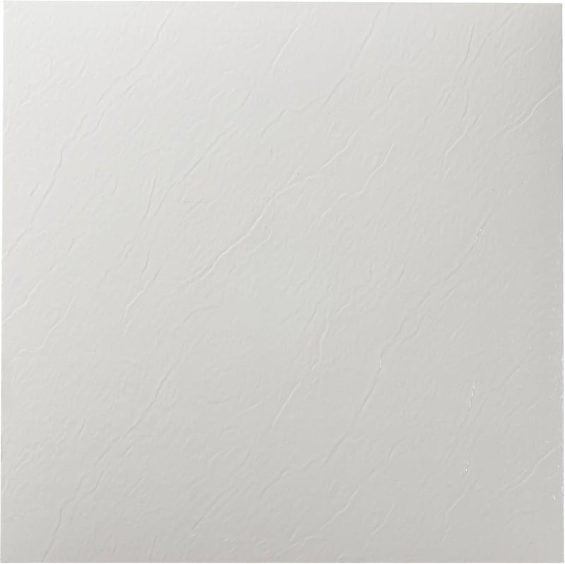 Achim Nexus Self Adhesive 12-Inch Vinyl Floor Tiles, 20 Tiles - 12" x 12", White Slate Pattern - Peel & Stick, DIY Flooring for Kitchen, Dining Room, Bedrooms & Bathrooms by Achim Home DÃ©cor - Image 1