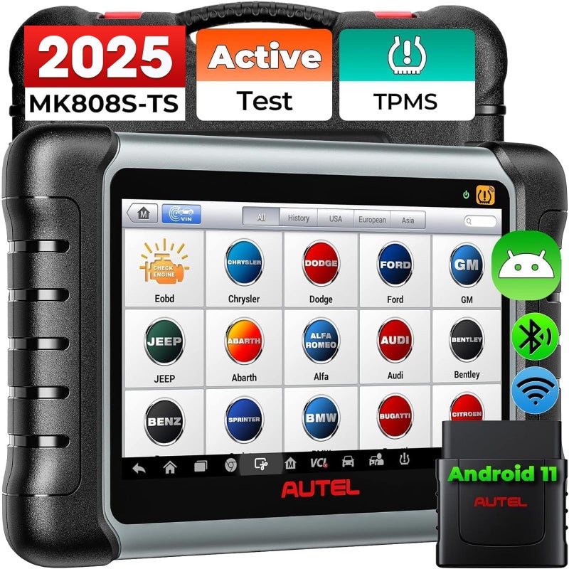 Autel MaxiCOM MK808S-TS OBD2 Scanner: 2025 Updated of MK808BT PRO, MK808TS MX808TS TS601 with Bidirectional Test, 28 Service, TPMS Programming Relearn Retrofit, All-System Scan, OS 11 4+64G - Image 1