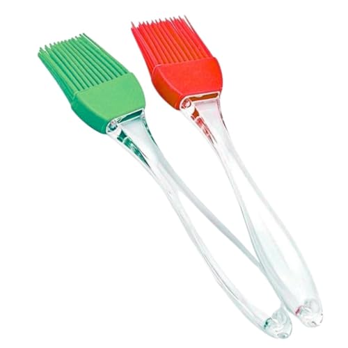 Divayanshi Flat Pastry Brush | Multi-Purpose Silicone Durable Easy Use | Oil Cooking Brush for Grilling, Tandoor, Cooking, Baking, BBQ | Brush for Cooking | Cooking Tools | Multicolor - Pack of 2 - Image 1