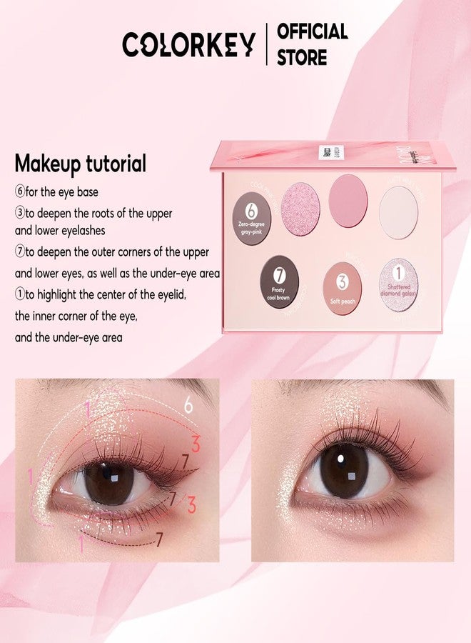 COLORKEY Pink Diamond 7-Color Eyeshadow Palette, Matte & Shimmer, Multi-Use, Long-Lasting, Non-Fallout, High Pigment, Easy to Blend - Image 5