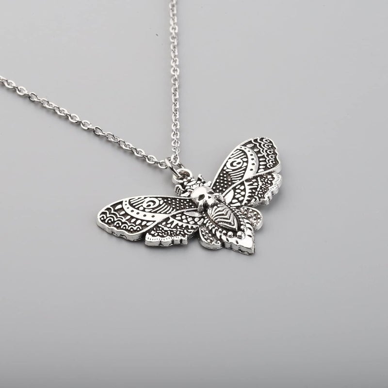 AKTAP Lna Moth Necklace Death Head Moths Necklace Insect Jewelry Gothic Necklace Gift for Women - Image 2