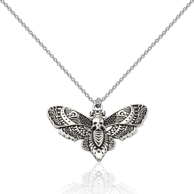 AKTAP Lna Moth Necklace Death Head Moths Necklace Insect Jewelry Gothic Necklace Gift for Women - Image 1
