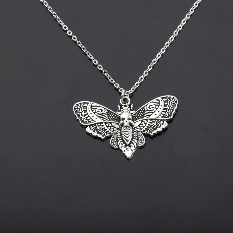 AKTAP Lna Moth Necklace Death Head Moths Necklace Insect Jewelry Gothic Necklace Gift for Women - Image 4