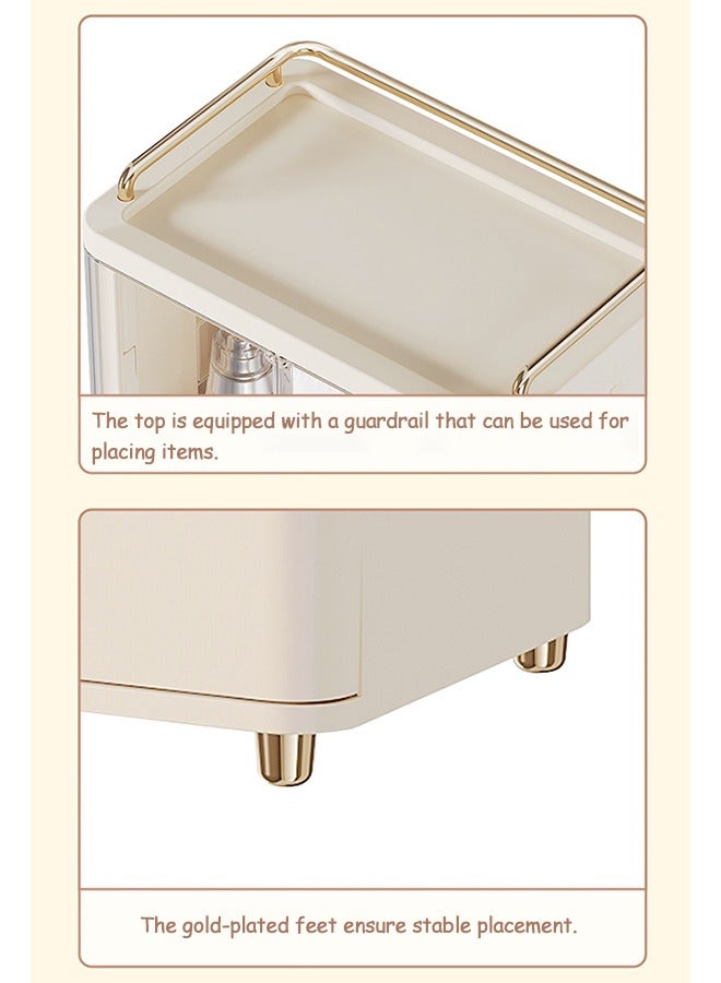 XiuWoo 4-tier Makeup Organizer for Vanity Large Capacity Skincare Organizers Dustproof Makeup Storage Box Cosmetic Display Cases with 2 Drawers and Lids Cosmetic Organizer for Bathroom Countertop - Image 3