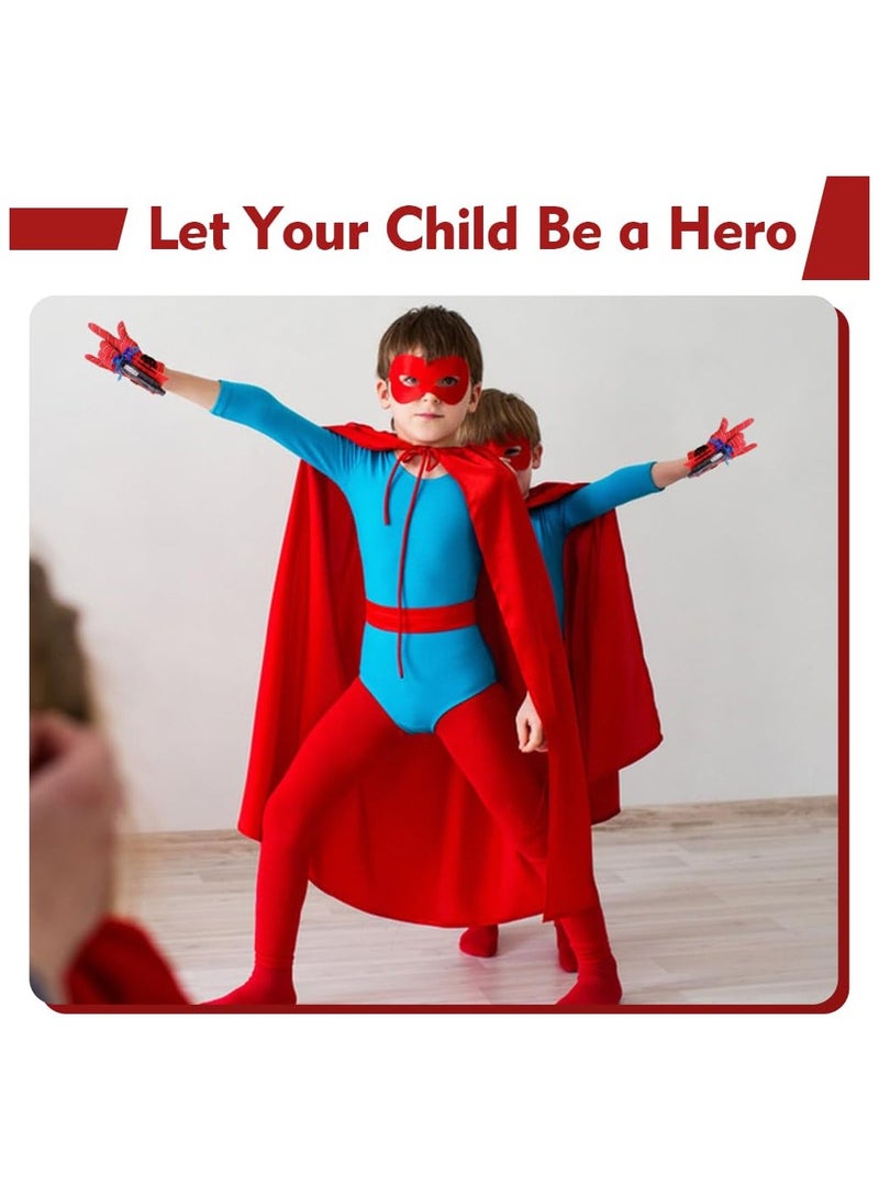 2 Set Spider Web Shooter, Superheroes Wrist Launcher Toy, Funny Children Educational Toys, Spider Gloves Man Cosplay Gift for Kids - Image 2
