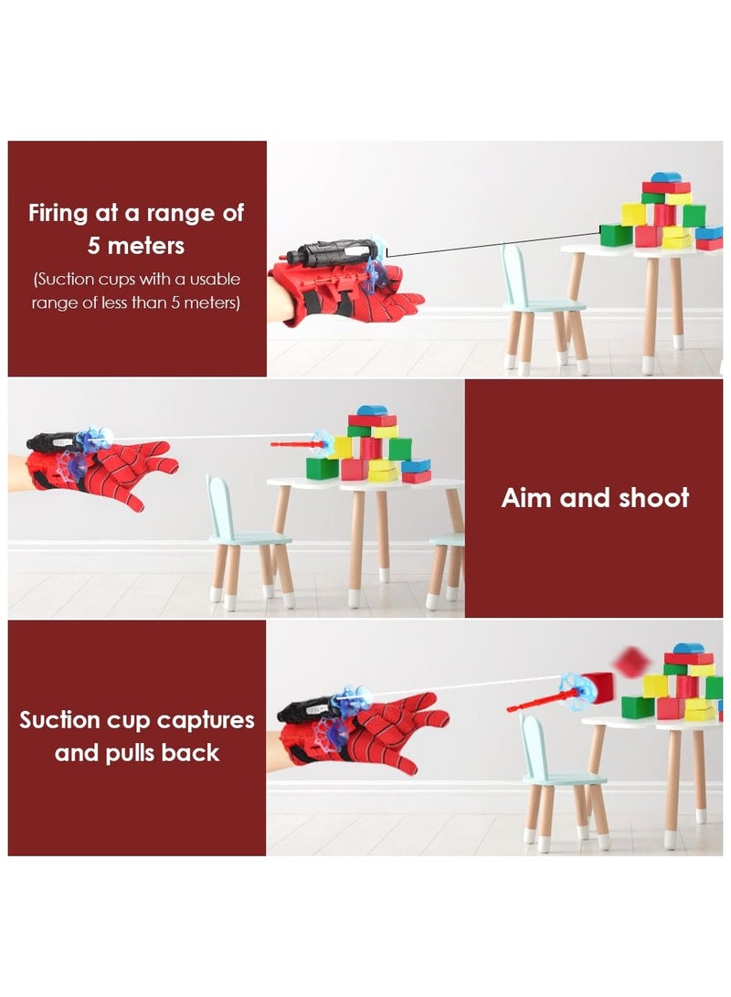 2 Set Spider Web Shooter, Superheroes Wrist Launcher Toy, Funny Children Educational Toys, Spider Gloves Man Cosplay Gift for Kids - Image 3