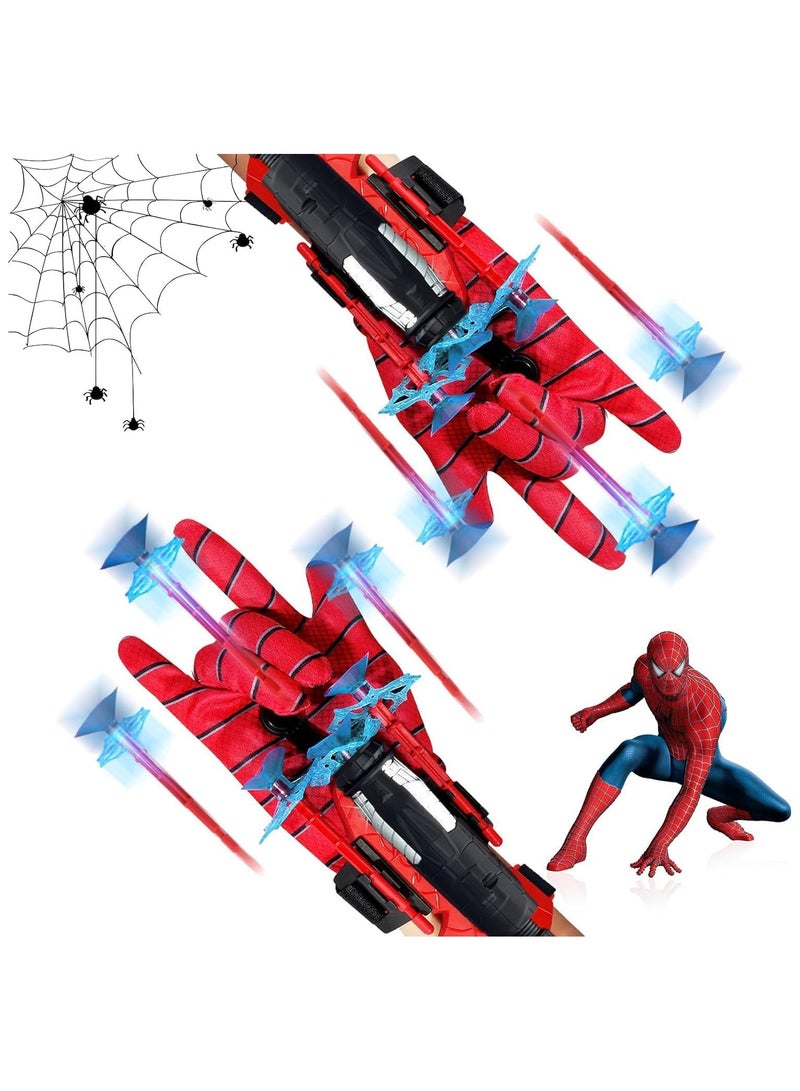 2 Set Spider Web Shooter, Superheroes Wrist Launcher Toy, Funny Children Educational Toys, Spider Gloves Man Cosplay Gift for Kids - Image 1