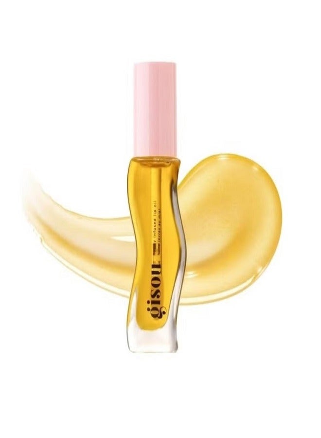 Gisou Honey Infused Lip Oil Honey Gold - Clear Golden Glow, Hydrating & Nourishing Lip Treatment (0.27 oz / 8 ml) - Image 1