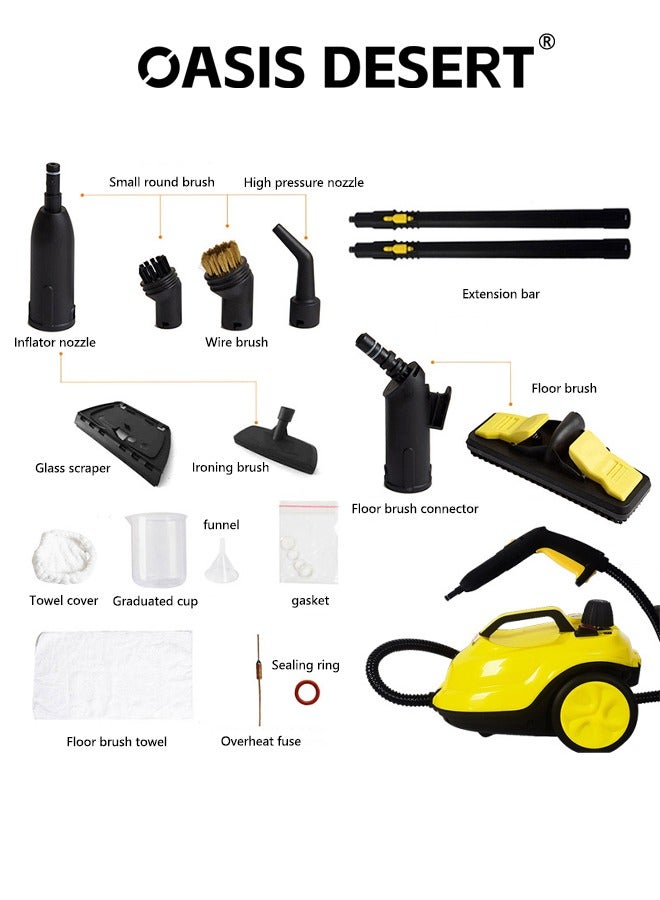 OASIS DESERT Steam Cleaner High Temperature Steam Engine Cleaner Capacity 2000W 5 Bar Steam Pressure for Cleaning Kitchen Bathrooms Kills 99.99% of Viruses and Bacteria - Image 2