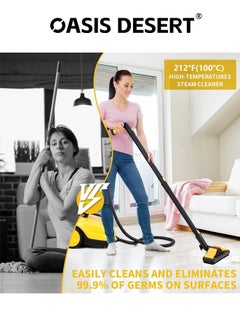 OASIS DESERT Steam Cleaner High Temperature Steam Engine Cleaner Capacity 2000W 5 Bar Steam Pressure for Cleaning Kitchen Bathrooms Kills 99.99% of Viruses and Bacteria  - Image 4