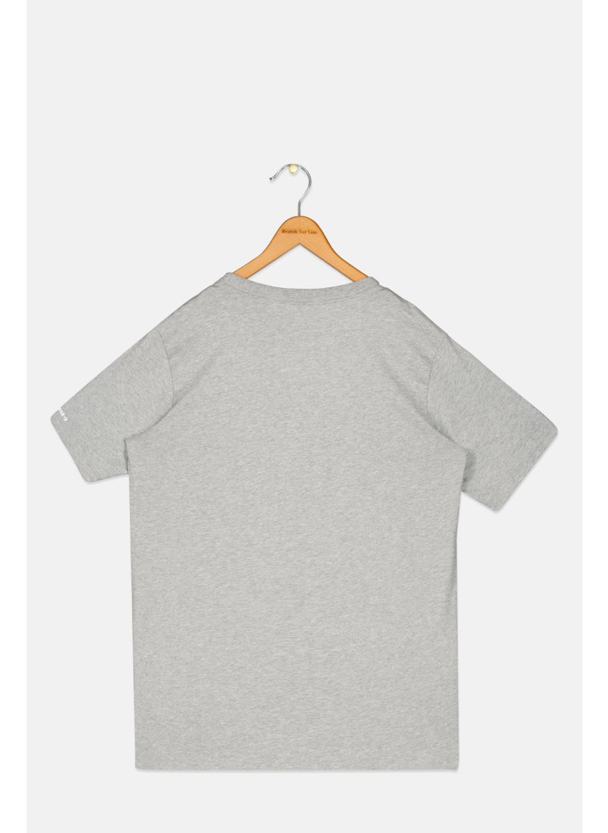 CONVERSE - Kids Boy Graphic Print T-Shirt, Grey Combo - Image 1
