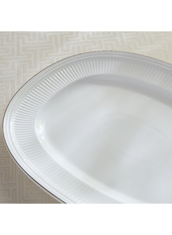 Home Box Embossed Gold Line Serving Platter - 35 cm - Image 3