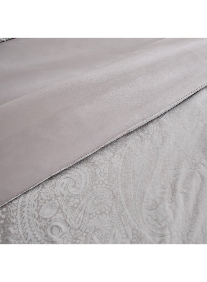 Home Box Opulent Luxe 3-Piece Khadi Print Cotton Jacquard Super King Duvet Cover Set - 220x240 cm - Image 4