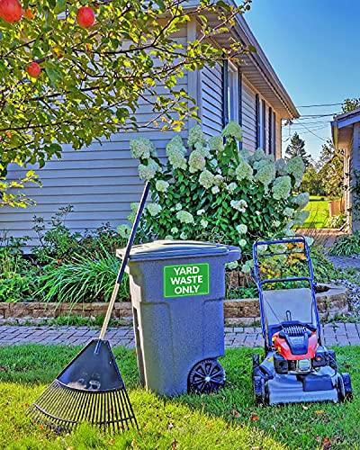 IGNIXIA Yard Waste Only Signs ( Pack OF 04) Yard Waste Sticker, Recycle Yard Only Stickers,10" x 7" Self Adhesive Vinyl Water Proof Yard Waste Decals for Trash Can, Garbage Can, Outdoor & Indoor (Green) - Image 5