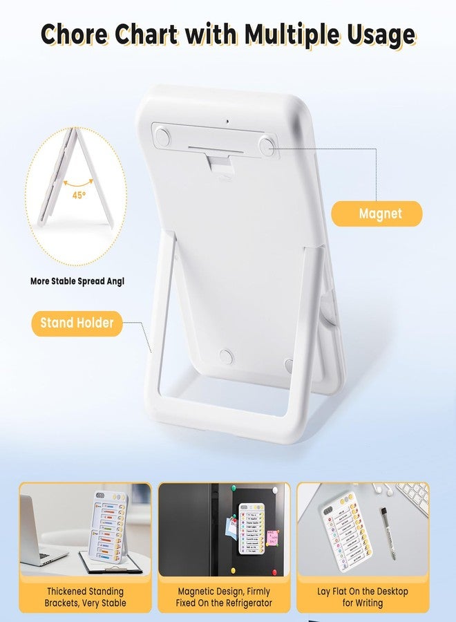 Owlprince Chore Chart for Kids with Timer, Visual Schedule for Kids, ADHD Tools for Kids, Bedtime/Morning/Daily Routine Chart with 99-Min Countup/Down, Magnetic Checklist Schedule Board with Slider - White - Image 4