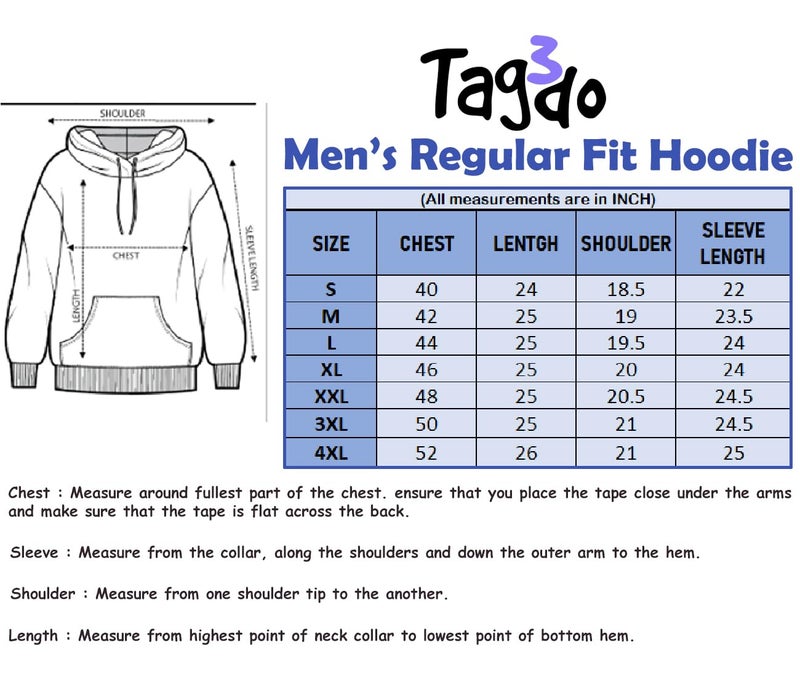 TAGDO® Men's Casual Woolen Cartoon Print Hoodie for Man | Sweatshirt for Man (Bull-HDY-2044-Brown-XXL) - Image 3