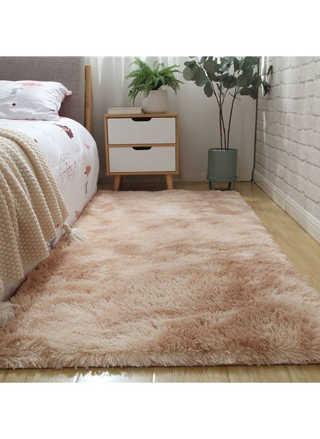 GGEROU - Area Rugs Living Room Super Fluffy Soft Touch Rug Thickened Washable Bottom Anti-Skid Large Area Rugs Indoor Modern Home Decor Floor Carper Camel - Image 1