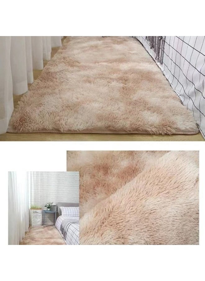 GGEROU - Area Rugs Living Room Super Fluffy Soft Touch Rug Thickened Washable Bottom Anti-Skid Large Area Rugs Indoor Modern Home Decor Floor Carper Camel - Image 1
