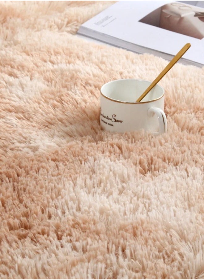 GGEROU - Area Rugs Living Room Super Fluffy Soft Touch Rug Thickened Washable Bottom Anti-Skid Large Area Rugs Indoor Modern Home Decor Floor Carper Camel - Image 1